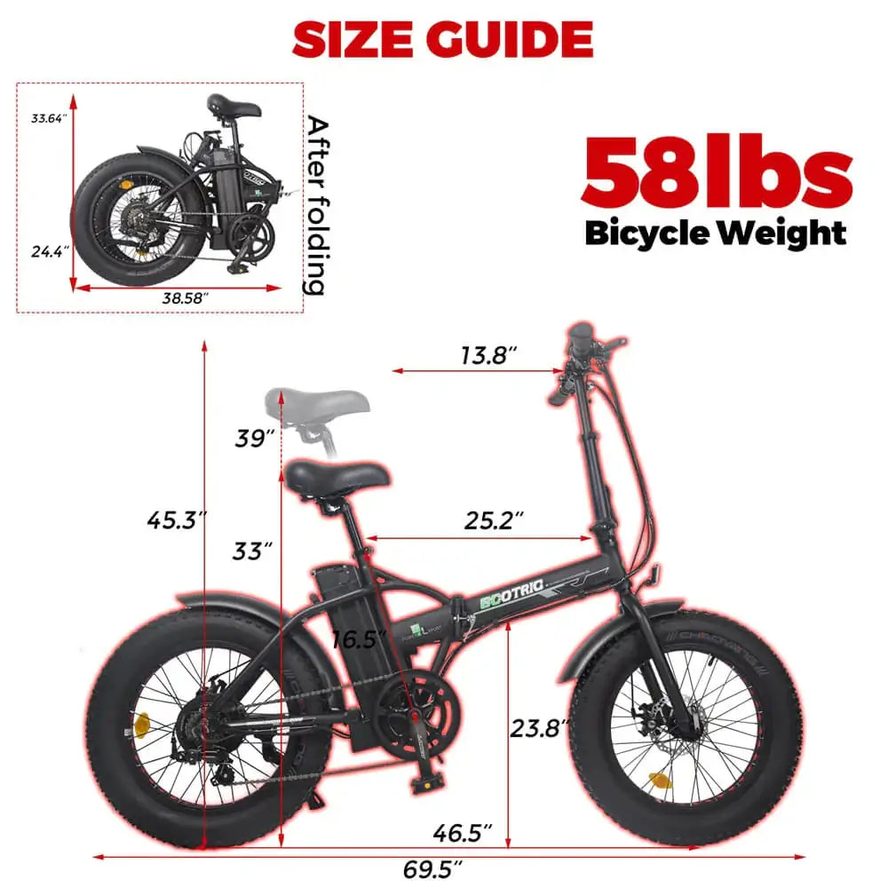 Fat Tire Folding Electric Bike 48V (Old)